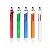 4 Color Ballpoint Pen With Stylus Phone Holder