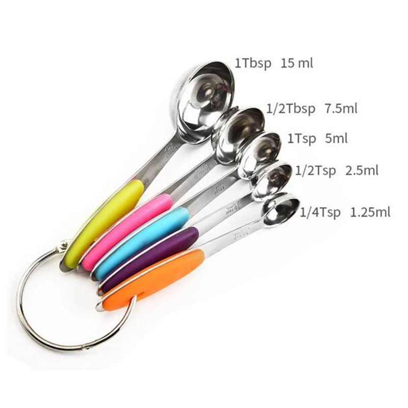 Stainless Steel Measuring Spoons 5 Piece Stackable Set